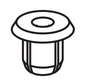 Set of 4 IKEA 10050917 dowels, white, plastic, ø3x6mm