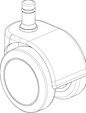 Four replacement grey caster wheels for IKEA part 10118146