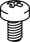 Screw Ø4 × 6 mm compatible with Castorama — pack of 4 — Pozidriv, zinc-plated steel - Get Pro Parts