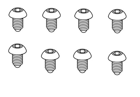 Screw Ø6 × 10 mm compatible with Conforama — pack of 4 — black oxide steel - Get Pro Parts