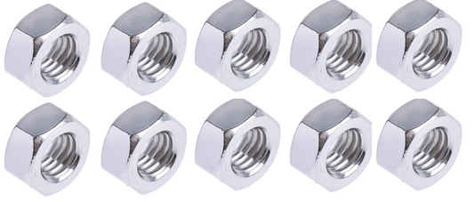 M12 Nut compatible with Conforama — pack of 4 — hex nut, zinc-plated steel - Get Pro Parts
