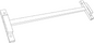Technical drawing of a 121230 side support bar compatible with IKEA KIVIK sofa